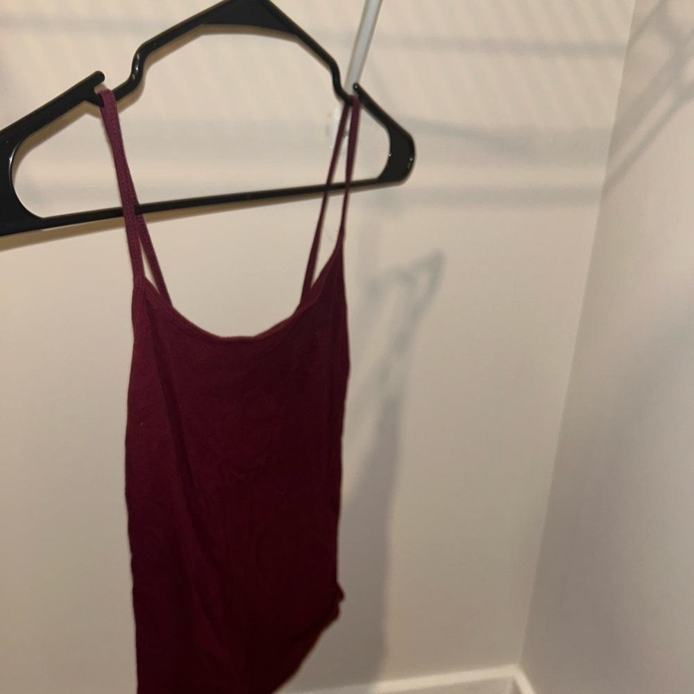 Women's Burgundy Spaghetti Strap Top